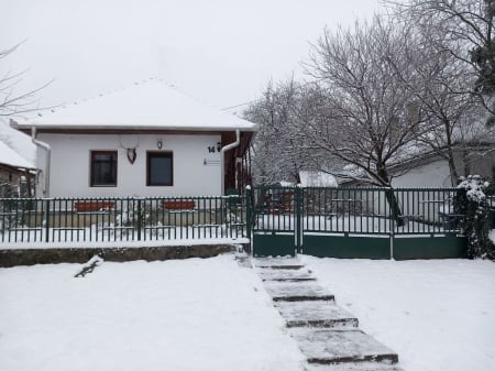 vendégház téli kültéri ház